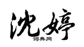 胡問遂沈婷行書個性簽名怎么寫
