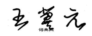 朱錫榮王冀元草書個性簽名怎么寫