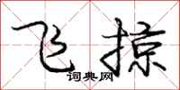龐中華飛掠行書怎么寫