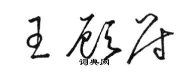 駱恆光王顧尉草書個性簽名怎么寫