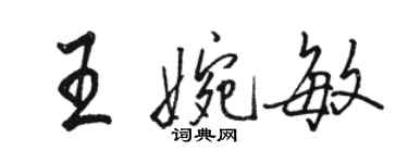 駱恆光王婉敏行書個性簽名怎么寫