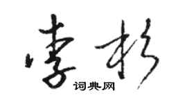 駱恆光李杉草書個性簽名怎么寫