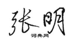 駱恆光張明行書個性簽名怎么寫