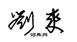 朱錫榮劉爽草書個性簽名怎么寫