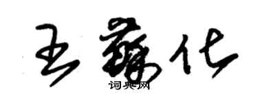 朱錫榮王蘇化草書個性簽名怎么寫