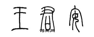 陳墨王君安篆書個性簽名怎么寫