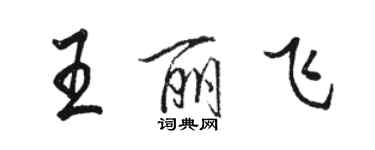 駱恆光王麗飛行書個性簽名怎么寫