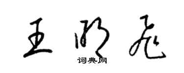 梁錦英王明飛草書個性簽名怎么寫