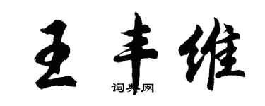 胡問遂王豐維行書個性簽名怎么寫