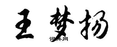 胡問遂王夢揚行書個性簽名怎么寫