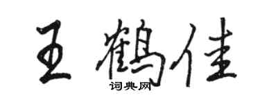駱恆光王鶴佳行書個性簽名怎么寫