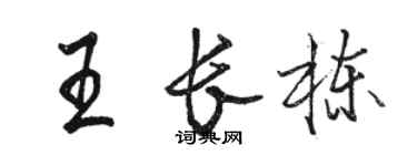 駱恆光王長棟行書個性簽名怎么寫