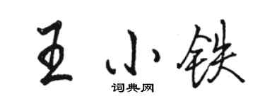 駱恆光王小鐵行書個性簽名怎么寫
