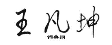 駱恆光王凡坤行書個性簽名怎么寫