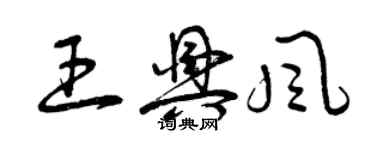 曾慶福王興風草書個性簽名怎么寫