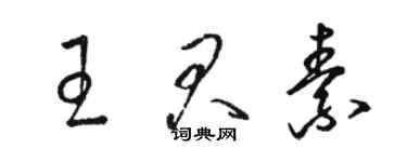 駱恆光王君素草書個性簽名怎么寫