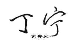 駱恆光丁寧行書個性簽名怎么寫