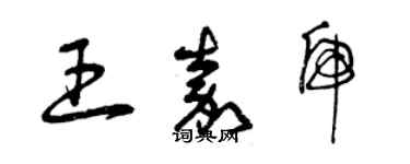 曾慶福王嘉虎草書個性簽名怎么寫