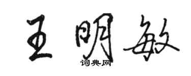 駱恆光王明敏行書個性簽名怎么寫
