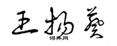 曾慶福王揚葵草書個性簽名怎么寫