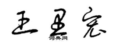 曾慶福王里宏草書個性簽名怎么寫