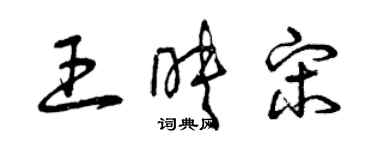 曾慶福王映宋草書個性簽名怎么寫