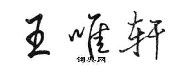 駱恆光王唯軒行書個性簽名怎么寫