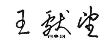 駱恆光王獻望草書個性簽名怎么寫