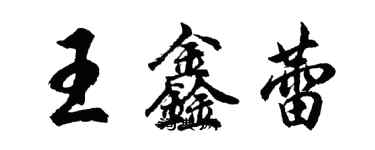 胡問遂王鑫蕾行書個性簽名怎么寫