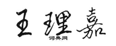 駱恆光王理嘉行書個性簽名怎么寫