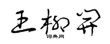 曾慶福王柳開草書個性簽名怎么寫