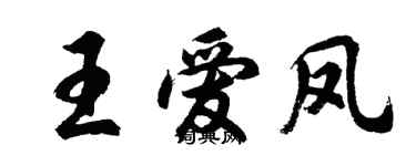 胡問遂王愛鳳行書個性簽名怎么寫