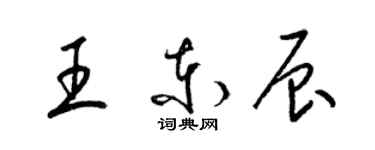 梁錦英王東辰草書個性簽名怎么寫