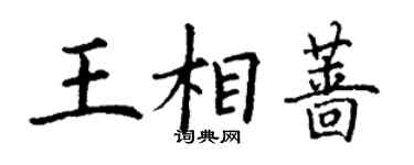 丁謙王相薔楷書個性簽名怎么寫