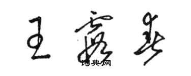 駱恆光王霞春草書個性簽名怎么寫