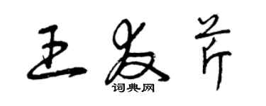 曾慶福王友芹草書個性簽名怎么寫