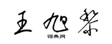 梁錦英王旭黎草書個性簽名怎么寫