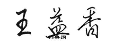 駱恆光王益香行書個性簽名怎么寫