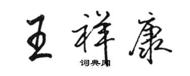 駱恆光王祥康行書個性簽名怎么寫