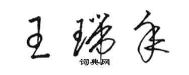 駱恆光王瑞年草書個性簽名怎么寫