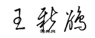 駱恆光王新鵑草書個性簽名怎么寫