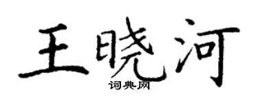 丁謙王曉河楷書個性簽名怎么寫