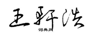 曾慶福王軒浩草書個性簽名怎么寫