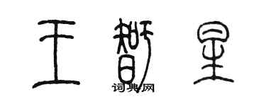 陳墨王智星篆書個性簽名怎么寫