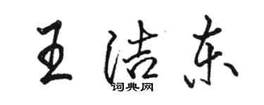 駱恆光王潔東行書個性簽名怎么寫