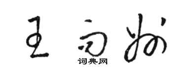 駱恆光王而州草書個性簽名怎么寫