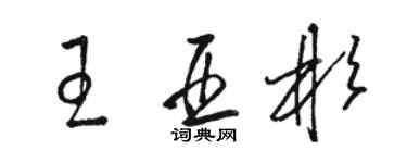 駱恆光王亞彬草書個性簽名怎么寫