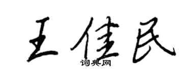 王正良王佳民行書個性簽名怎么寫