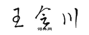 駱恆光王會川草書個性簽名怎么寫