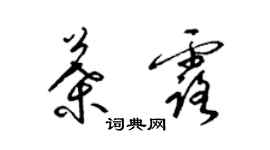 梁錦英葉露草書個性簽名怎么寫